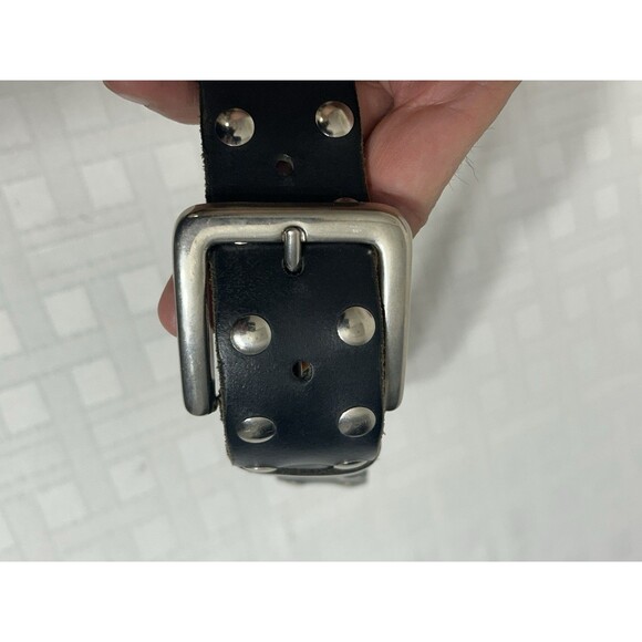 HARLEY DAVIDSON Motorcycle USA  28 Wide Black Leather Silver Studded Womens Belt main image 5